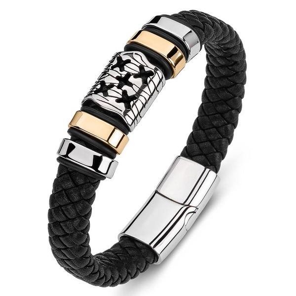 charm bracelets trendy handmade braided leather men punk hip hop jewelry stainless steel magnetic clasp bangles birthday gift p179, Golden;silver
charm bracelets trendy handmade braided leather men punk hip hop jewelry stainless steel magnetic clasp bangles birthday gift p179, Golden;silver