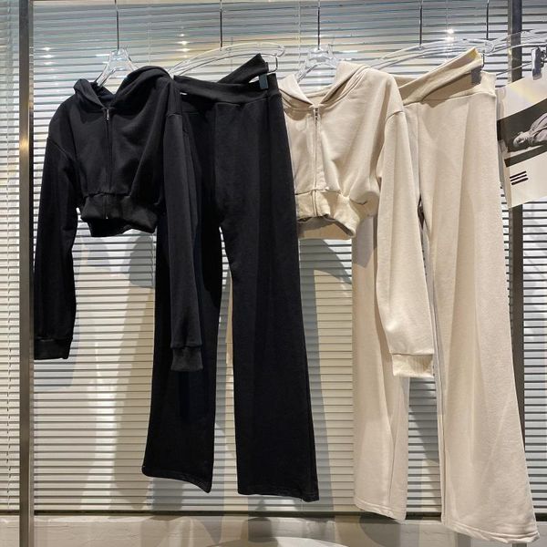women's two piece pants 2021 autumn short hooded hoodies + open waist wide leg sports fitness set tracksuit women sets womens outfits, White
women's two piece pants 2021 autumn short hooded hoodies + open waist wide leg sports fitness set tracksuit women sets womens outfits, White