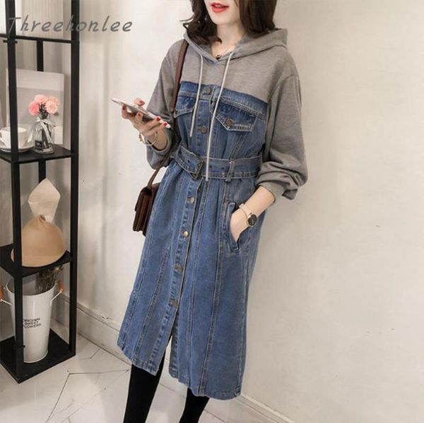 casual dresses plus size 2021 autumn korean women hooded denim long dress sleeve maxi jean large ladies oversize vestidos, Black;gray
casual dresses plus size 2021 autumn korean women hooded denim long dress sleeve maxi jean large ladies oversize vestidos, Black;gray