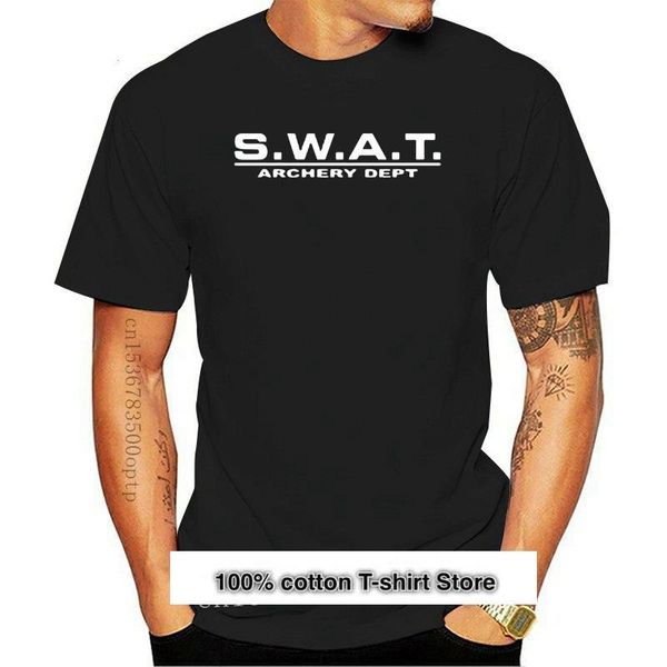 men's t-shirts camiseta de manga corta swat dept, camisa tiro con arco, White;black 
men's t-shirts camiseta de manga corta swat dept, camisa tiro con arco, White;black