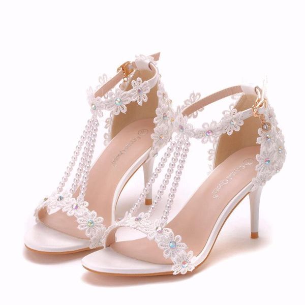 sandals women white lace flowers pearl tassel bridal heel fine high heels slender pumps wedding shoes large size, Black
sandals women white lace flowers pearl tassel bridal heel fine high heels slender pumps wedding shoes large size, Black