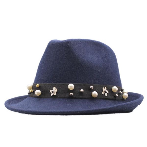 wide brim hats 2021 women imitation wool felt fedora fashion party female dress hat pearl ribbon decor white, Blue;gray
wide brim hats 2021 women imitation wool felt fedora fashion party female dress hat pearl ribbon decor white, Blue;gray