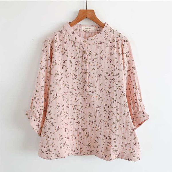 women's blouses & shirts arrival summer arts style women 3/4 sleeve print 100% cotton mori loose casual bl xvrk, White
women's blouses & shirts arrival summer arts style women 3/4 sleeve print 100% cotton mori loose casual bl xvrk, White
