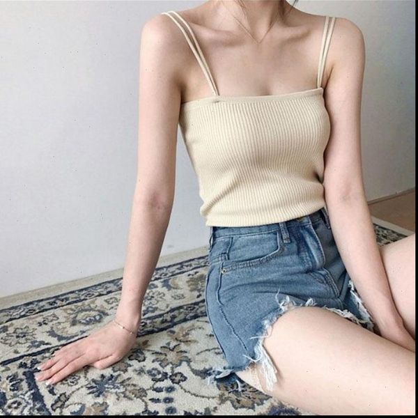 summer women tank sleeveless halter double shoulder strap knitted suspenders dress collocation wholesale drop, White
summer women tank sleeveless halter double shoulder strap knitted suspenders dress collocation wholesale drop, White