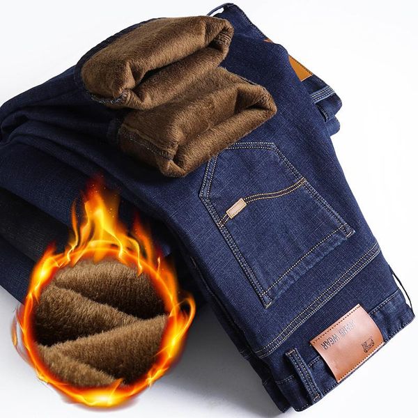 men's jeans winter fleece keep warm 2021 arrivlas business casual elastic denim pants classic blue balck trousers
men's jeans winter fleece keep warm 2021 arrivlas business casual elastic denim pants classic blue balck trousers