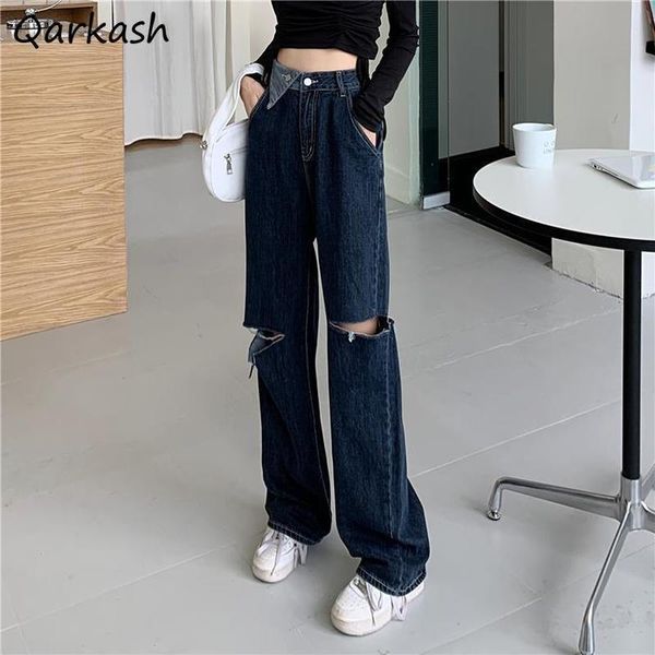 women's jeans women hole design fashion spring vintage pockets ulzzang arrival tender stylish students streetwear prevalent basic, Blue
women's jeans women hole design fashion spring vintage pockets ulzzang arrival tender stylish students streetwear prevalent basic, Blue