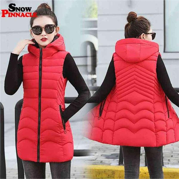 winter vest women mid-long slim solid long zipper hooded waistcoat autumn sleeveless cotton padded parka coat 210524, Black;white
winter vest women mid-long slim solid long zipper hooded waistcoat autumn sleeveless cotton padded parka coat 210524, Black;white