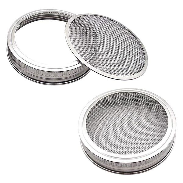 set of 2 stainless steel sprouting jar lid kit for superb ventilation fit wide mouth mason jars canning making orga planters & pots
set of 2 stainless steel sprouting jar lid kit for superb ventilation fit wide mouth mason jars canning making orga planters & pots