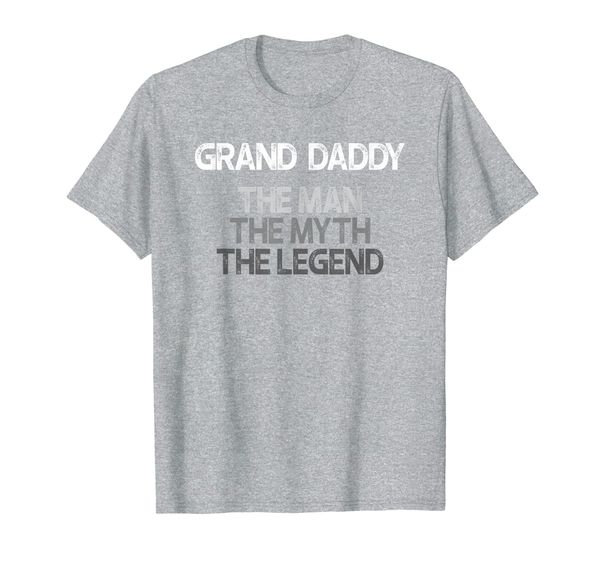 mens grand daddy shirt gift: the man the myth the legend t-shirt, White;black
