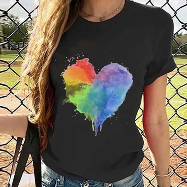 women's t-shirt tshirt women plus size short sleeve heart printed o-neck tee ropa mujer harajuku t shirt haut femme z0622, White
women's t-shirt tshirt women plus size short sleeve heart printed o-neck tee ropa mujer harajuku t shirt haut femme z0622, White