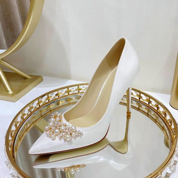 dress shoes 2021 summer white high heeled thin heel diamond pearl pointed spring and autumn single bride wedding, Black
dress shoes 2021 summer white high heeled thin heel diamond pearl pointed spring and autumn single bride wedding, Black