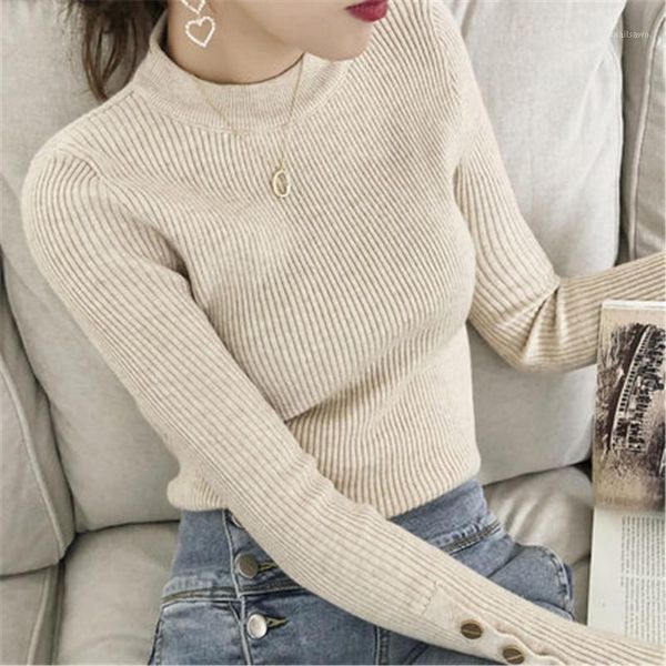 women's sweaters korean half turtleneck sweater air bottoming blouse in autumn and winter 2021 slim long sleeve pullover, White;black
women's sweaters korean half turtleneck sweater air bottoming blouse in autumn and winter 2021 slim long sleeve pullover, White;black