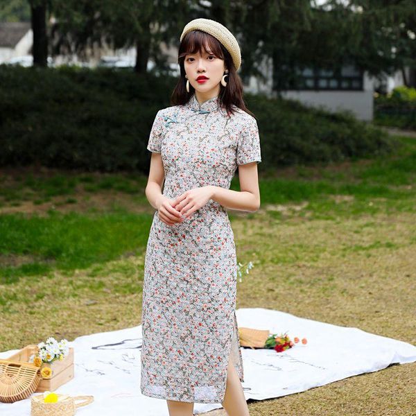 ethnic clothing mandarin collar chiffon lady chinese traditional dress tight cheongsam vintage button qipao embroidery flower vestidos, Red
ethnic clothing mandarin collar chiffon lady chinese traditional dress tight cheongsam vintage button qipao embroidery flower vestidos, Red
