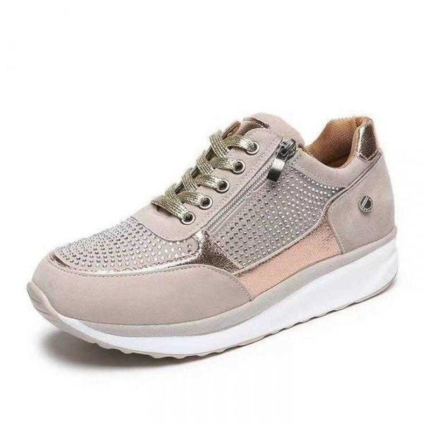 2021 new spring and autumn leisure and comfortable rhinestone round toe lace-up women's sports shoes y0907, Black
2021 new spring and autumn leisure and comfortable rhinestone round toe lace-up women's sports shoes y0907, Black