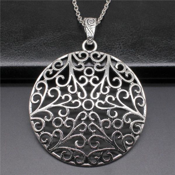pendant necklaces 1 piece 73x66mm large hollow carved round charms necklace for women drop supplier pendants female gift, Silver
pendant necklaces 1 piece 73x66mm large hollow carved round charms necklace for women drop supplier pendants female gift, Silver