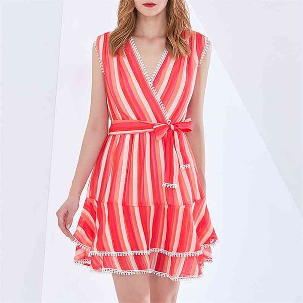 shengpllae elehant red stripe double ruffle dress women's summer v-neck high waist slim sleeveless mini dresses 210427, White
shengpllae elehant red stripe double ruffle dress women's summer v-neck high waist slim sleeveless mini dresses 210427, White