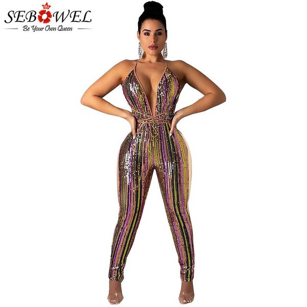 women's jumpsuits & rompers sebowel sequin jumpsuit club wear women rainbow glitter sleeveless striped sparkle pants party playsuits 20, Black;white
women's jumpsuits & rompers sebowel sequin jumpsuit club wear women rainbow glitter sleeveless striped sparkle pants party playsuits 20, Black;white