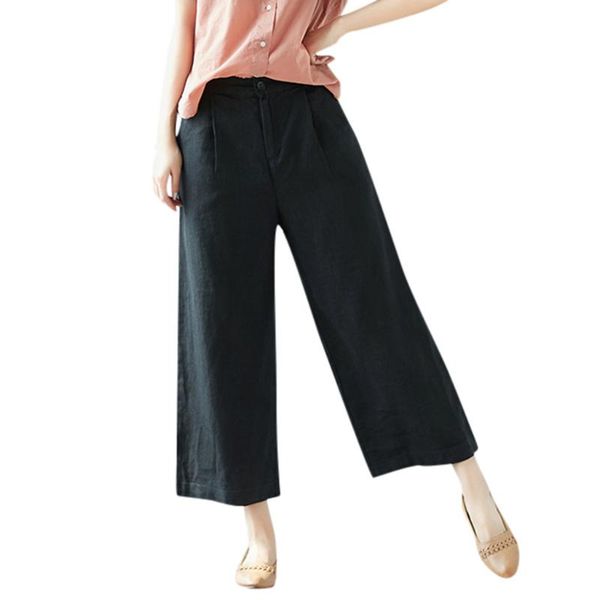 women's pants & capris ostrich vintage women cotton wide leg 2021 female trousers ladies casual loose pockets elastic waist t5, Black;white
women's pants & capris ostrich vintage women cotton wide leg 2021 female trousers ladies casual loose pockets elastic waist t5, Black;white