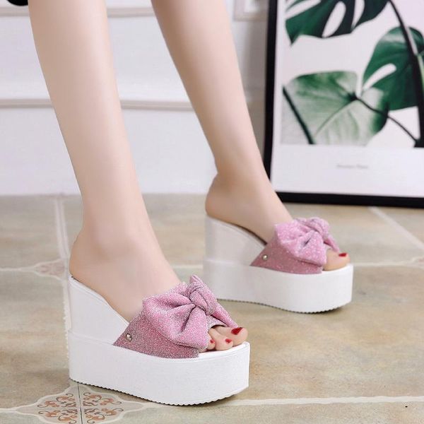 summer korean fashion wear thick bottom 12cm super high heel sponge hair slippers, Black
summer korean fashion wear thick bottom 12cm super high heel sponge hair slippers, Black