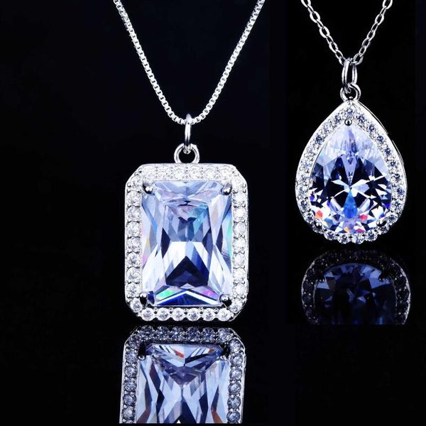 pendant necklaces water drop cubic zirconia crystal women's pendants necklace simple elegant female accessories gifts wedding jewelry 2, Silver
pendant necklaces water drop cubic zirconia crystal women's pendants necklace simple elegant female accessories gifts wedding jewelry 2, Silver