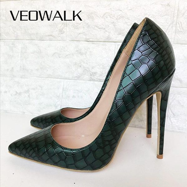 dress shoes veowalk dark green crocodile effect women pointed toe stilettos pumps 8cm 10cm 12cm extremely high heels ladies party, Black
dress shoes veowalk dark green crocodile effect women pointed toe stilettos pumps 8cm 10cm 12cm extremely high heels ladies party, Black