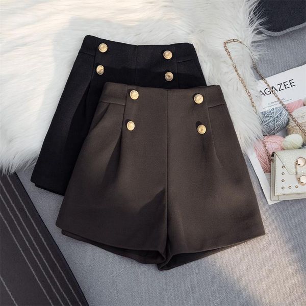 women's shorts women 2022 autumn winter mujer woolen female loose wide leg feminino high waist pocket buttons f16, White;black
women's shorts women 2022 autumn winter mujer woolen female loose wide leg feminino high waist pocket buttons f16, White;black