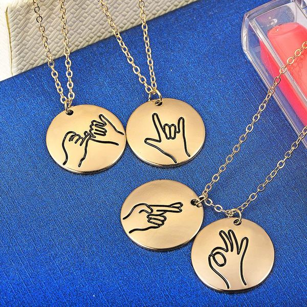 pendant necklaces hand-designed sign language accessories i love you jewelry pendants friends sisters girlfriends necklace, Silver
pendant necklaces hand-designed sign language accessories i love you jewelry pendants friends sisters girlfriends necklace, Silver