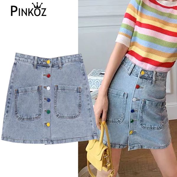 sweet young style denim mini skirt mori colorful button single breasted casual a-line womens faldas jupe 210421, Black;white
sweet young style denim mini skirt mori colorful button single breasted casual a-line womens faldas jupe 210421, Black;white