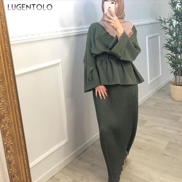 elegant muslim sets women fashion long sleeve o-neck lady pleated skirt spring summer temperament lugentolo ethnic clothing, Red
elegant muslim sets women fashion long sleeve o-neck lady pleated skirt spring summer temperament lugentolo ethnic clothing, Red