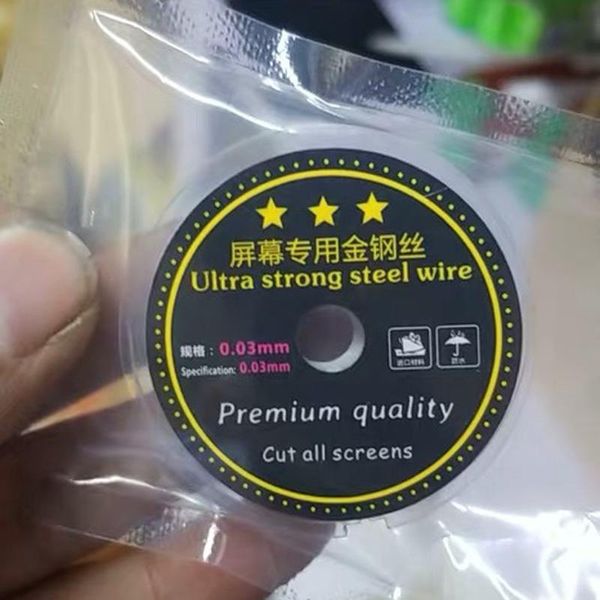 0.03mm 0.05mm 100m molybdenum wire lcd cutting line with handle bar for s7 edge s8 s9 note10 glass separator repair cell phone scree screen
0.03mm 0.05mm 100m molybdenum wire lcd cutting line with handle bar for s7 edge s8 s9 note10 glass separator repair cell phone scree screen