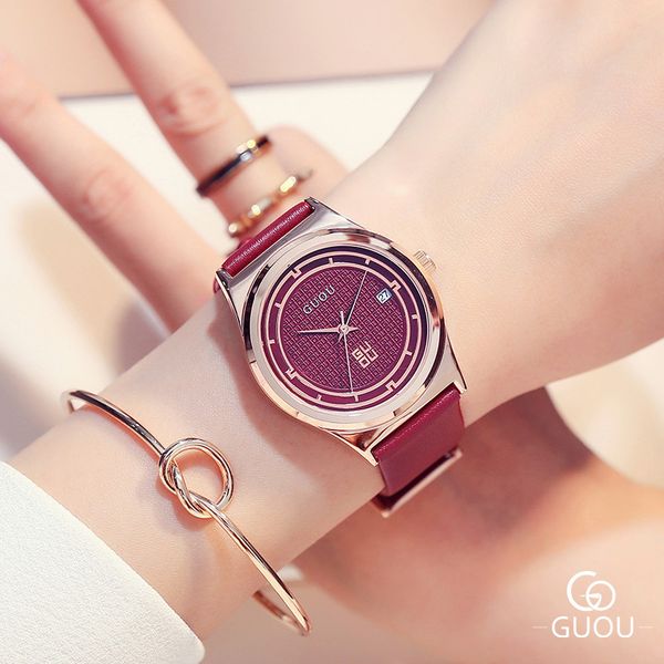 guou ancient european style korean fashion watch simple trend calendar belt watch quartz women's watch, Slivery;brown
guou ancient european style korean fashion watch simple trend calendar belt watch quartz women's watch, Slivery;brown