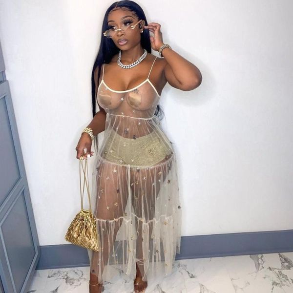 women's swimwear mesh beach y2k maxi dresses women spaghetti strap ruffle robe fashion backless swimsuit cover up 2021 summer, White;black
women's swimwear mesh beach y2k maxi dresses women spaghetti strap ruffle robe fashion backless swimsuit cover up 2021 summer, White;black
