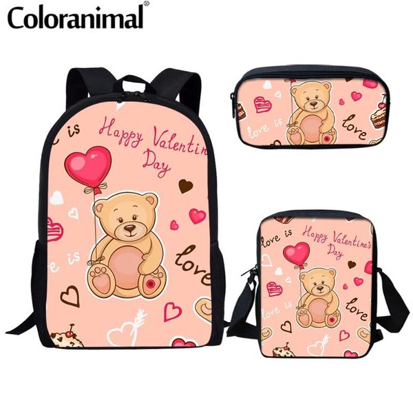 backpack coloranimal happy valentine's day bear cartoon pattern for couples 3pcs/set school bag set with pencil as gift
backpack coloranimal happy valentine's day bear cartoon pattern for couples 3pcs/set school bag set with pencil as gift