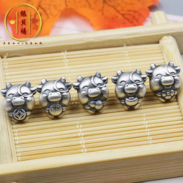 year of the full silver 999 silver five blessing ox bracelet accessories hand woven chinese zodiac red rope will sell gifts, Black 
year of the full silver 999 silver five blessing ox bracelet accessories hand woven chinese zodiac red rope will sell gifts, Black
