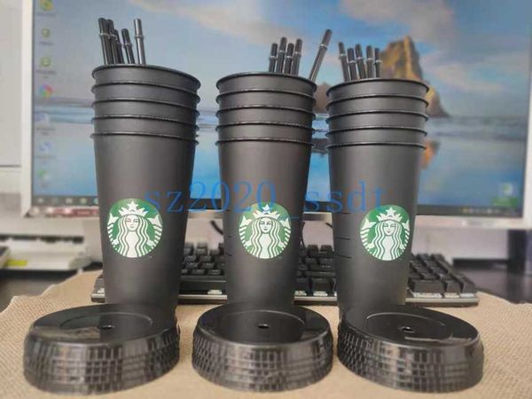black starbucks 24oz 710ml plastic reusable sippy cup with transparent cylinder lid for drinking
black starbucks 24oz 710ml plastic reusable sippy cup with transparent cylinder lid for drinking