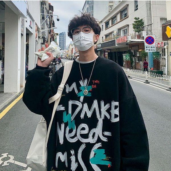 men's hoodies & sweatshirts autumn winter sweatshirt for men women loose tide brand couple graffiti print jacket all-match oversize o-n, Black
men's hoodies & sweatshirts autumn winter sweatshirt for men women loose tide brand couple graffiti print jacket all-match oversize o-n, Black