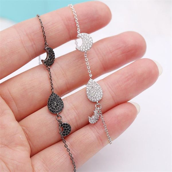 fashion micro cz moon water drop shape bracelet for women girl summer hand and foot adjustable bangle chain jewelry accessories, Black
fashion micro cz moon water drop shape bracelet for women girl summer hand and foot adjustable bangle chain jewelry accessories, Black