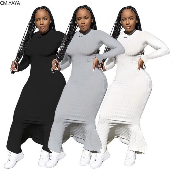 casual dresses cm.yaya women knitted ribbed long sleeve o-neck bodycon mermaid midi maxi dress vintage night party vestidos, Black;gray
casual dresses cm.yaya women knitted ribbed long sleeve o-neck bodycon mermaid midi maxi dress vintage night party vestidos, Black;gray