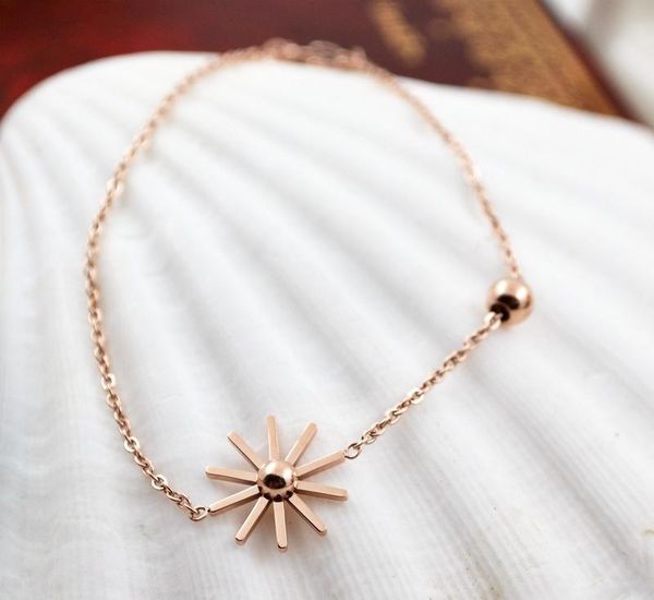 rose gold silver color 316l stainless steel small daisies sunflower bracelet for women jewelry bijoux christmas gifts link, chain, Black
rose gold silver color 316l stainless steel small daisies sunflower bracelet for women jewelry bijoux christmas gifts link, chain, Black