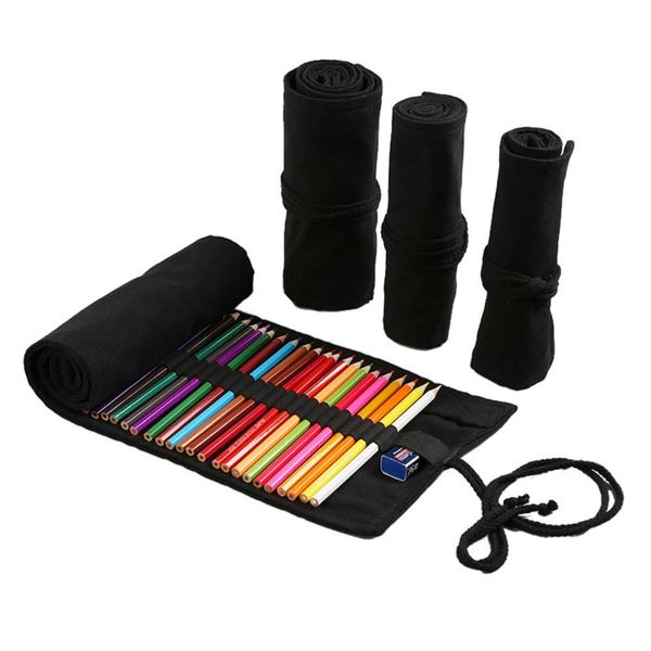 black pencil roll bags for painter durable eco-friendly big capacity pen holder bag stationary container 12/24/36/48/72 holes
black pencil roll bags for painter durable eco-friendly big capacity pen holder bag stationary container 12/24/36/48/72 holes
