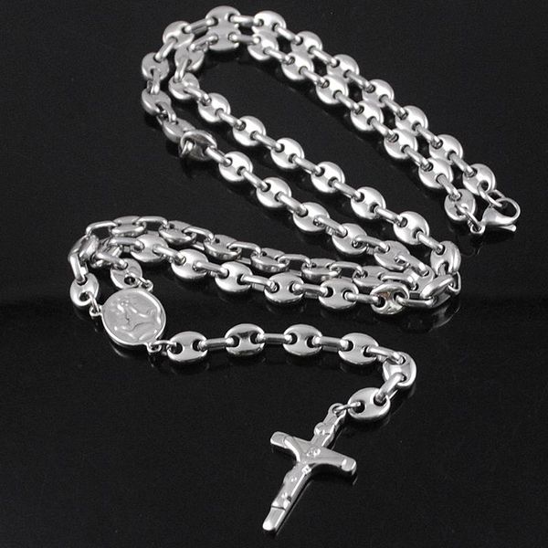 arrivals, fashion stainless steel rosary cross necklace bead chain men jewelry long 6mm kn095 pendant necklaces, Silver
arrivals, fashion stainless steel rosary cross necklace bead chain men jewelry long 6mm kn095 pendant necklaces, Silver