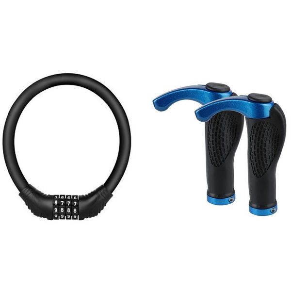 bike handlebars &components bicycle cycling lock-on handlebar hand bar end grips set-blue & digital chain lock mountain
bike handlebars &components bicycle cycling lock-on handlebar hand bar end grips set-blue & digital chain lock mountain