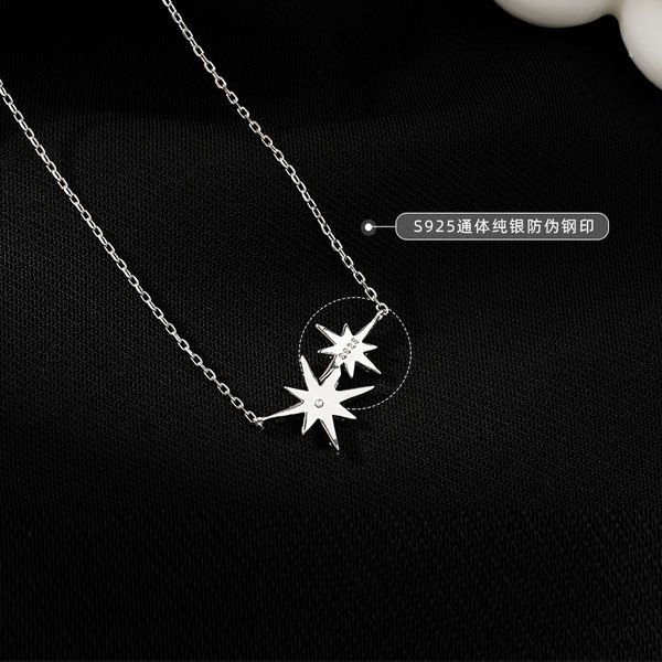 boutique jewelry for women six star necklace female niche design feeling necklace light wind luxury collarbone chain senior feeling, Silver
boutique jewelry for women six star necklace female niche design feeling necklace light wind luxury collarbone chain senior feeling, Silver