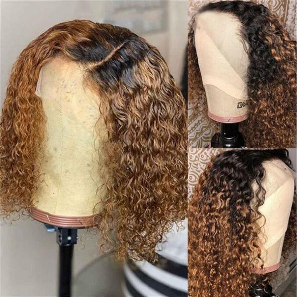 13x4 curly bob wig color t1b/27 ombre lace front human hair wigs for black women brazilian remy slove rosa, Black;brown
13x4 curly bob wig color t1b/27 ombre lace front human hair wigs for black women brazilian remy slove rosa, Black;brown