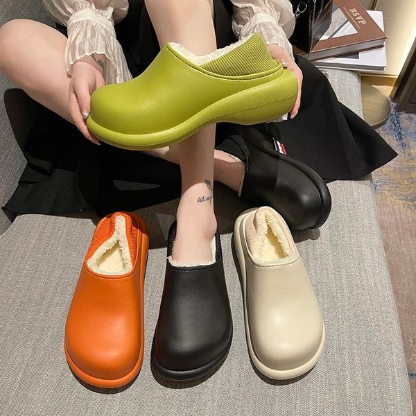 slippers 2021 autumn winter women's plush warm fur home female loafers shoes slip-on platform waterproof half for women, Black
slippers 2021 autumn winter women's plush warm fur home female loafers shoes slip-on platform waterproof half for women, Black