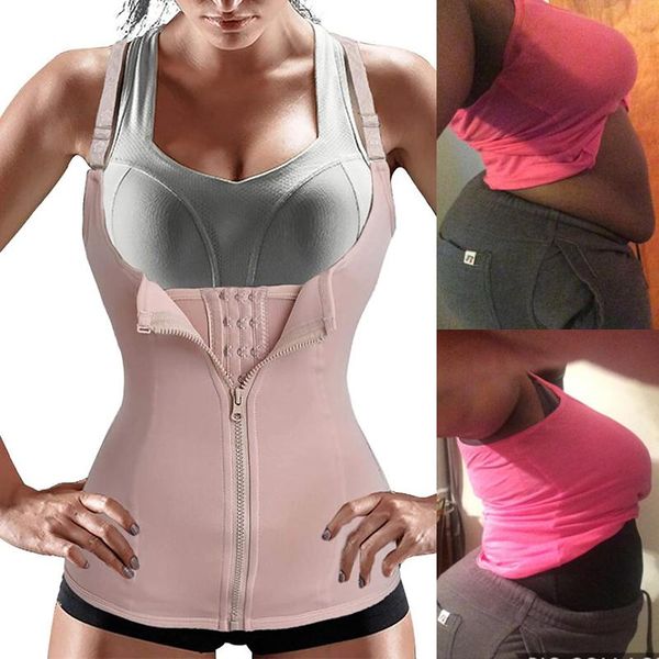 women's shapers women waist trainer corset vest with zipper neoprene shaper body sauna sweat workout compression tank trimmer, Black;white
women's shapers women waist trainer corset vest with zipper neoprene shaper body sauna sweat workout compression tank trimmer, Black;white