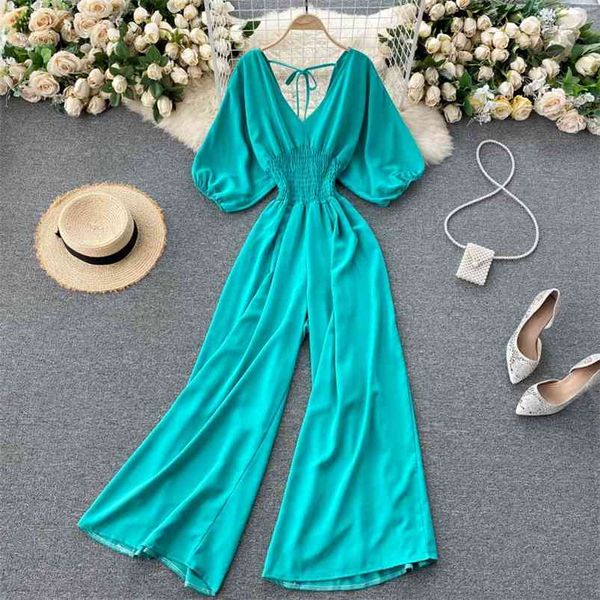 women's fashion bat sleeve elastic waist was thin and long wide leg pants jumpsuit women gk737 210507, Black;white
women's fashion bat sleeve elastic waist was thin and long wide leg pants jumpsuit women gk737 210507, Black;white