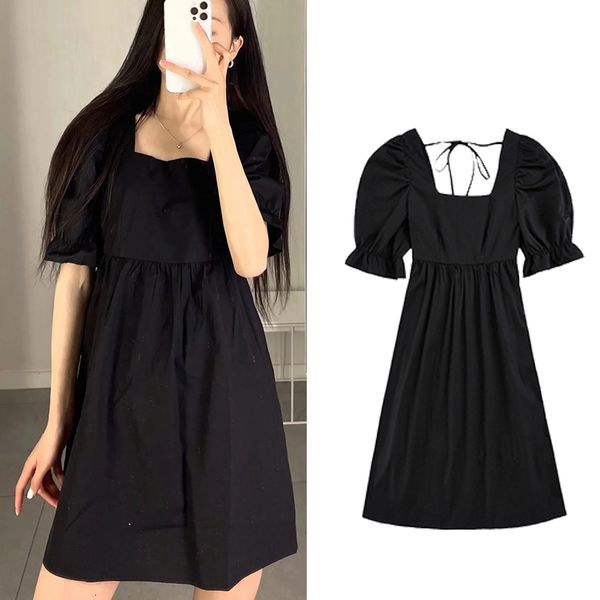 casual dresses 2021 women's fashion solid color square collar dress french cute puff sleeve slim waist chic banquet jumpsuit pd9d, Black;gray
casual dresses 2021 women's fashion solid color square collar dress french cute puff sleeve slim waist chic banquet jumpsuit pd9d, Black;gray