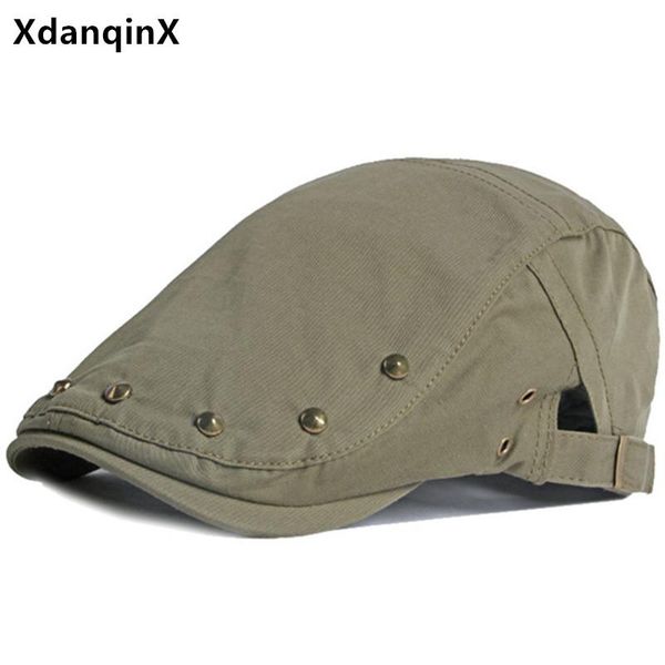 berets xdanqinx snapback cap men's washed cotton 2021 personality rivet british retro casual sports caps male bone dad hat, Blue;gray
berets xdanqinx snapback cap men's washed cotton 2021 personality rivet british retro casual sports caps male bone dad hat, Blue;gray
