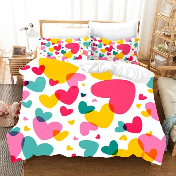 bedding sets lovely heart-shaped set colorful bed linen 2/3pcs soft duvet cover fashion trend bedclothes for girl women kids
bedding sets lovely heart-shaped set colorful bed linen 2/3pcs soft duvet cover fashion trend bedclothes for girl women kids